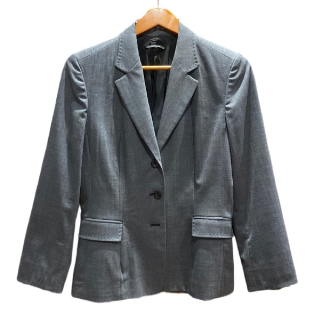 Elie Tahari Grey Wool Blazer - Size 10